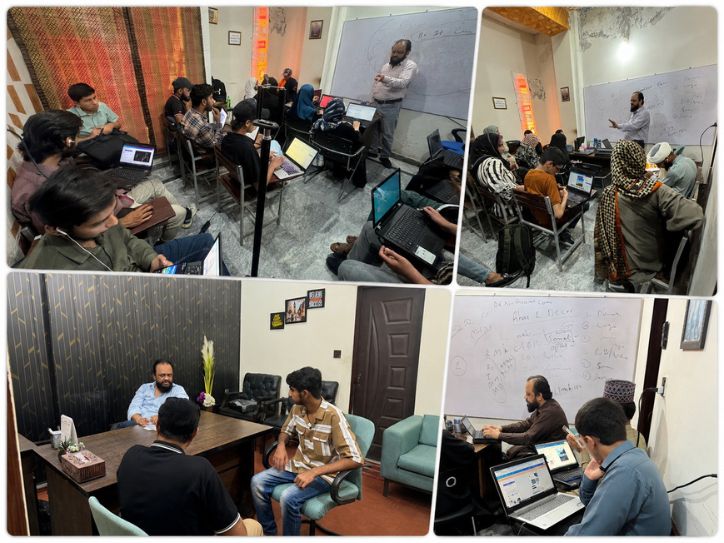 Sir Babar Iqbal teaching students in class at Seekho Pakistan by APEX