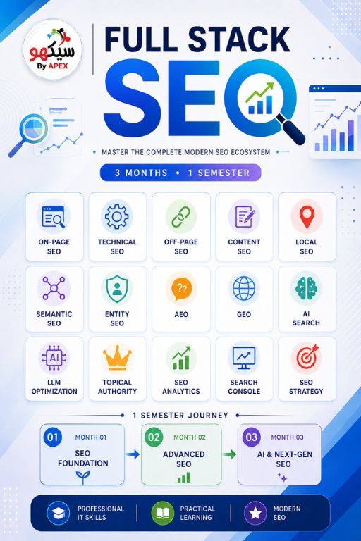 Full Stack SEO Course Semester at Seekho Pakistan by Apex
